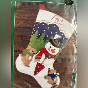 Bucilla Frosty & Friends Felt Christmas Stocking Kit